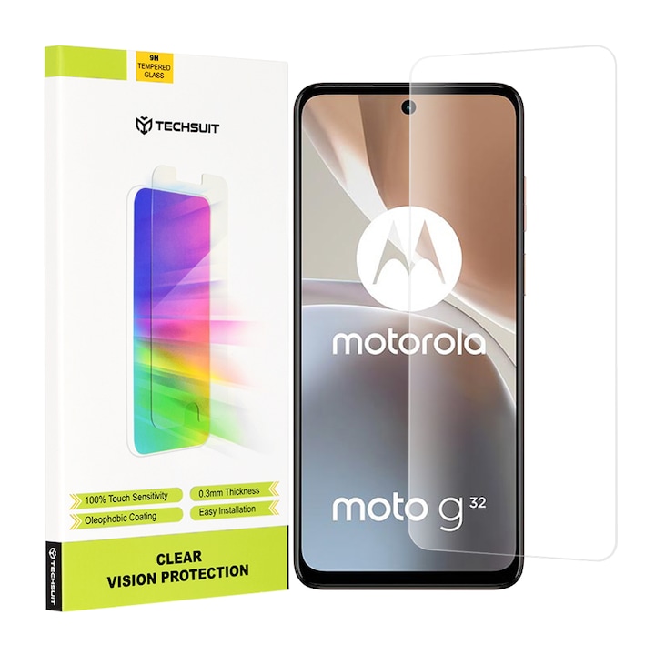 Folie telefon, sticla pentru Motorola Moto G32 - Techsuit Clear Vision - Transparent