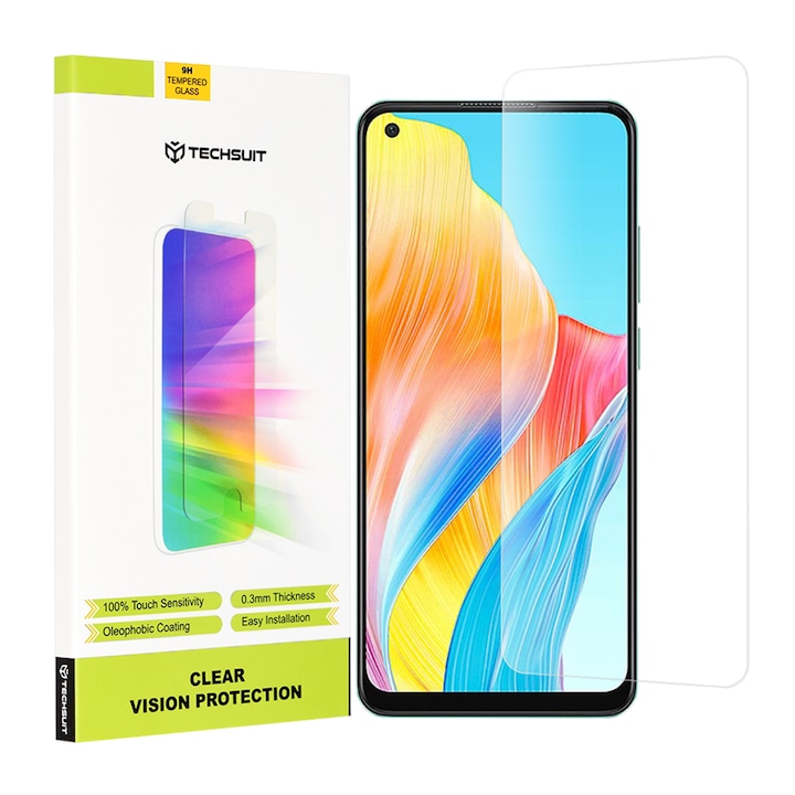 Protector de sticla pentru Oppo A78 4G - Techsuit Clear Vision - Transparent