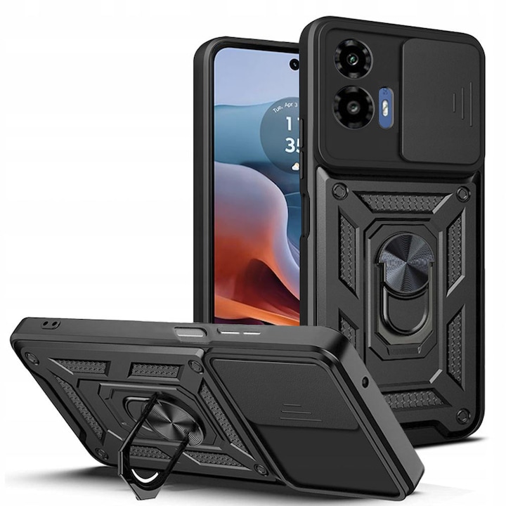 Husa pentru Motorola Moto G34, Techsuit CamShield Series, Black