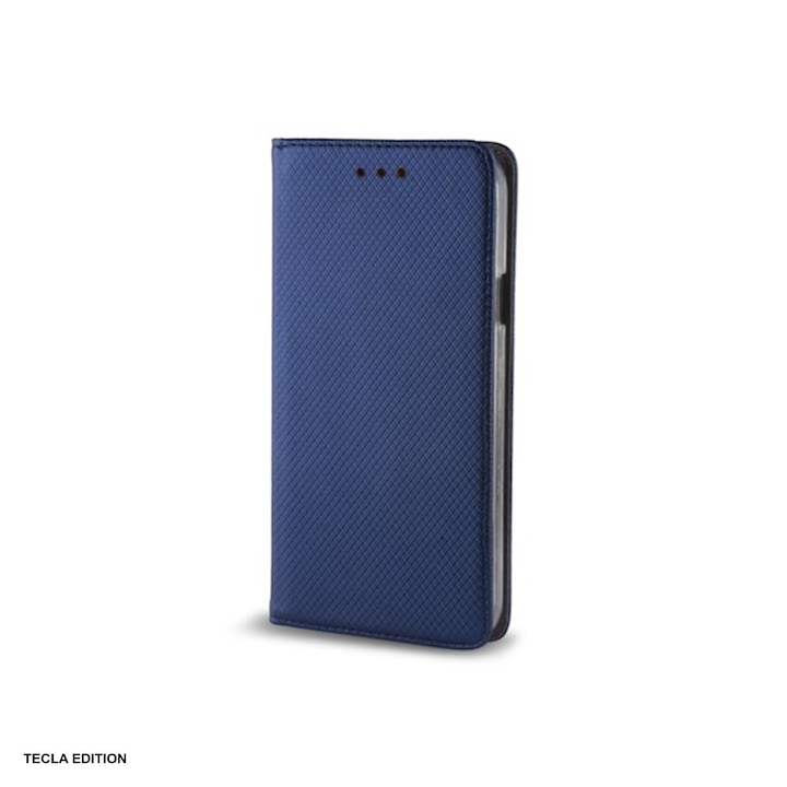 Husa Smart Magnet pentru Motorola Moto G15, tip carte cu inchidere magnetica, Albastru