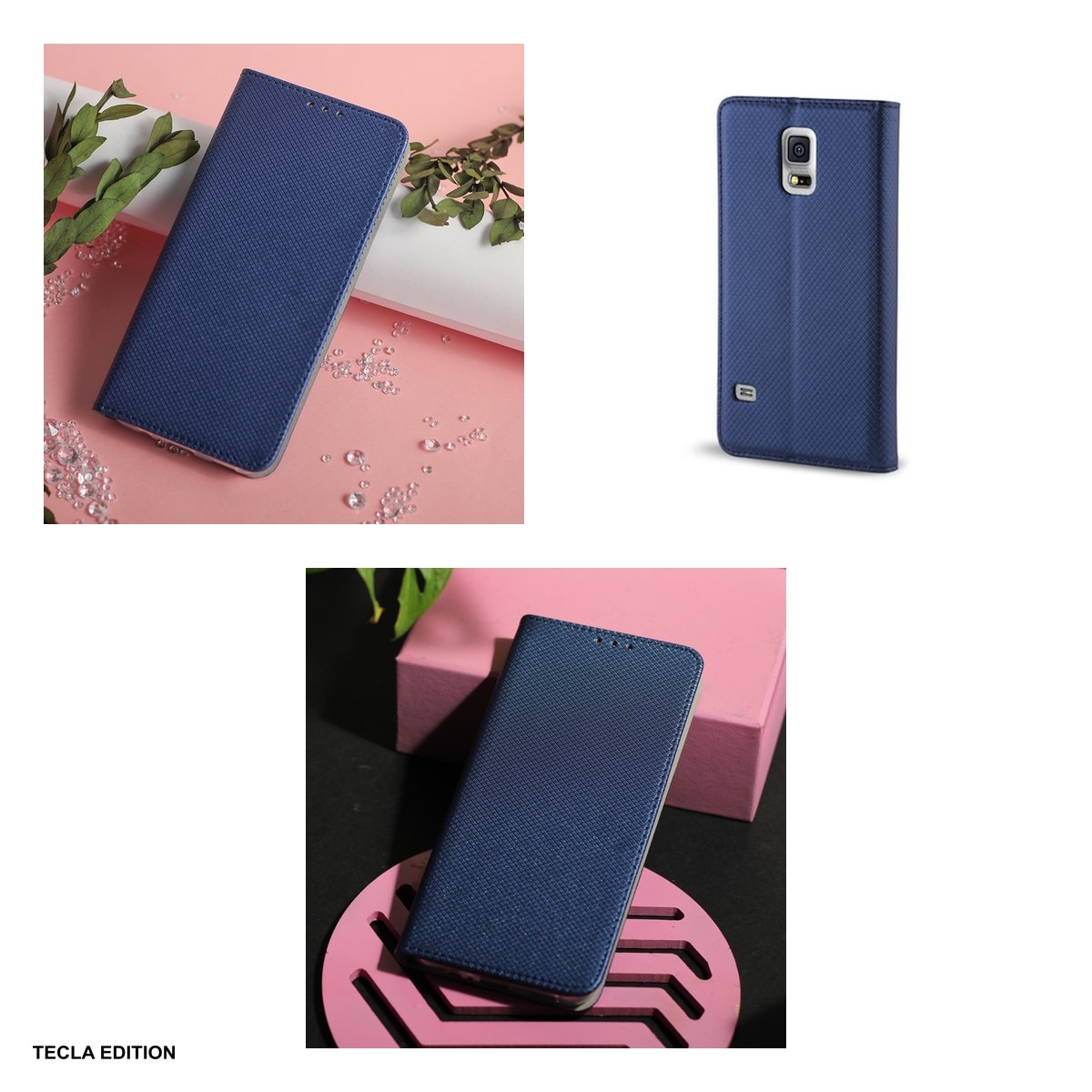 Husa Smart Magnet pentru Motorola Moto G15, tip carte cu inchidere magnetica, Albastru
