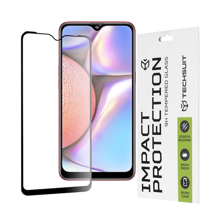 Protector de sticla pentru Samsung Galaxy A10 / A10s / M01s / M10 - Techsuit Full Cover / Full Glue - Negru