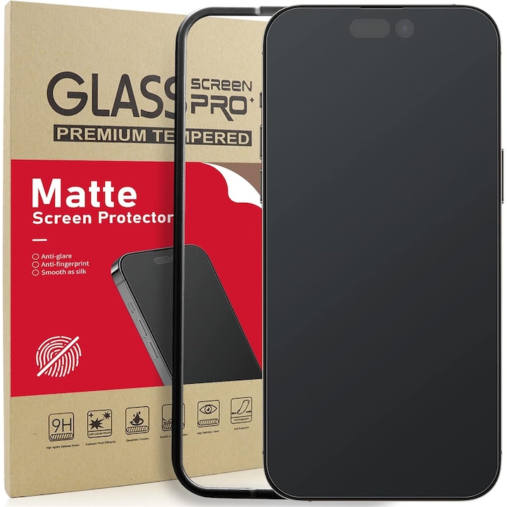 Folie protectie pentru iPhone 17e, UFOTSAM, set 2 buc, sticla securizata 9H, transparent, kit de instalare inclus