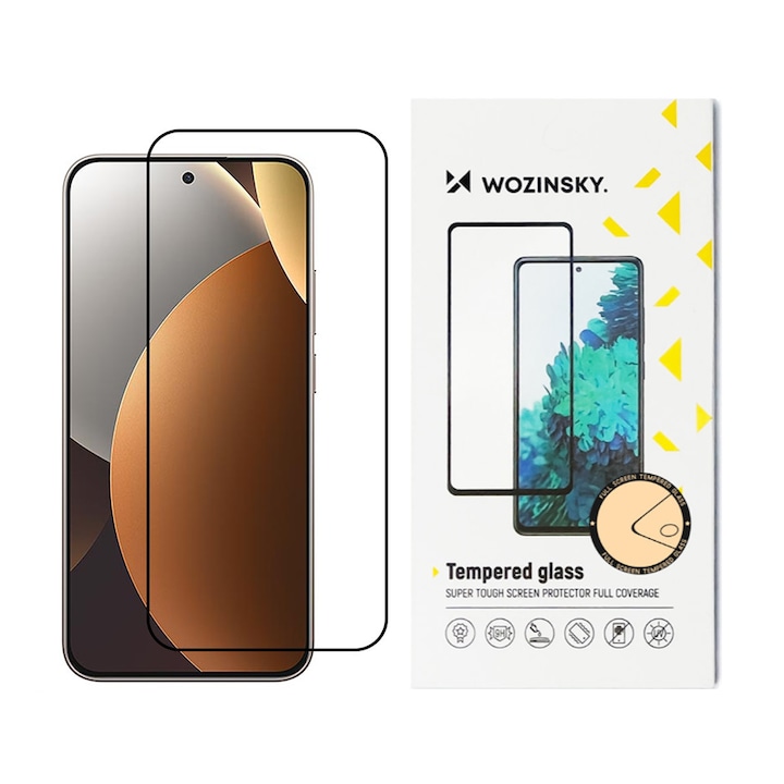 Protector de sticlă Wozinsky pentru Xiaomi Redmi Note 15 Pro 5G, Anti Shock, Transparent/Negru