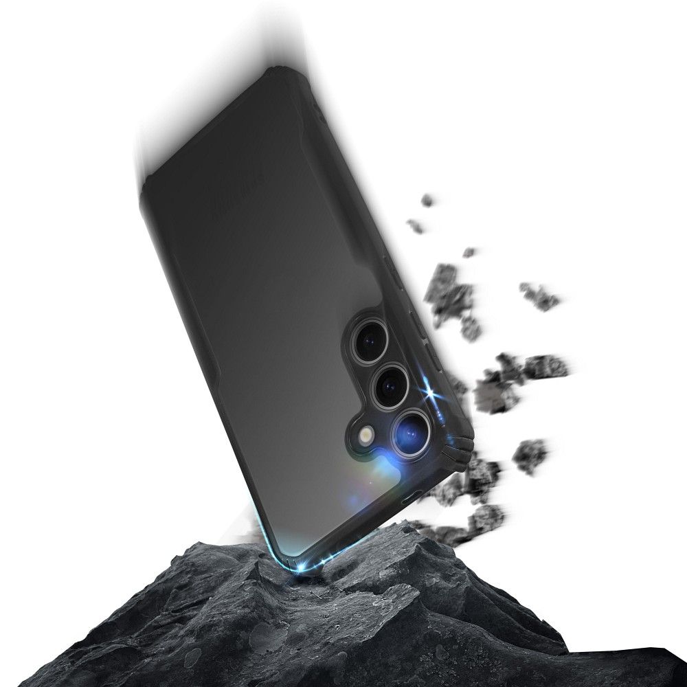 Husa Anti Drop pentru Xiaomi Redmi Note 13 Pro 4G Antisoc, Colturi intarite, negru transparent