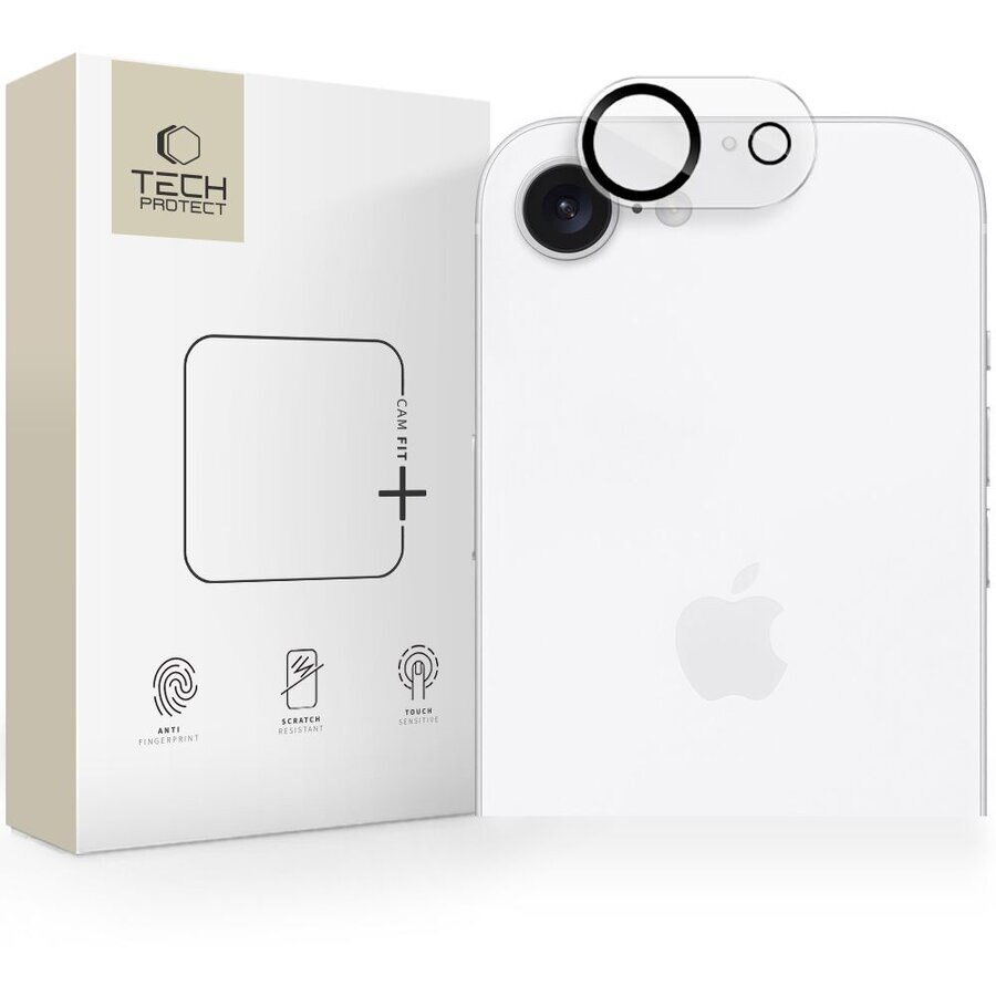 Folie sticla camera foto TECH-PROTECT Cam Fit+ compatibila cu iPhone 16e Clear