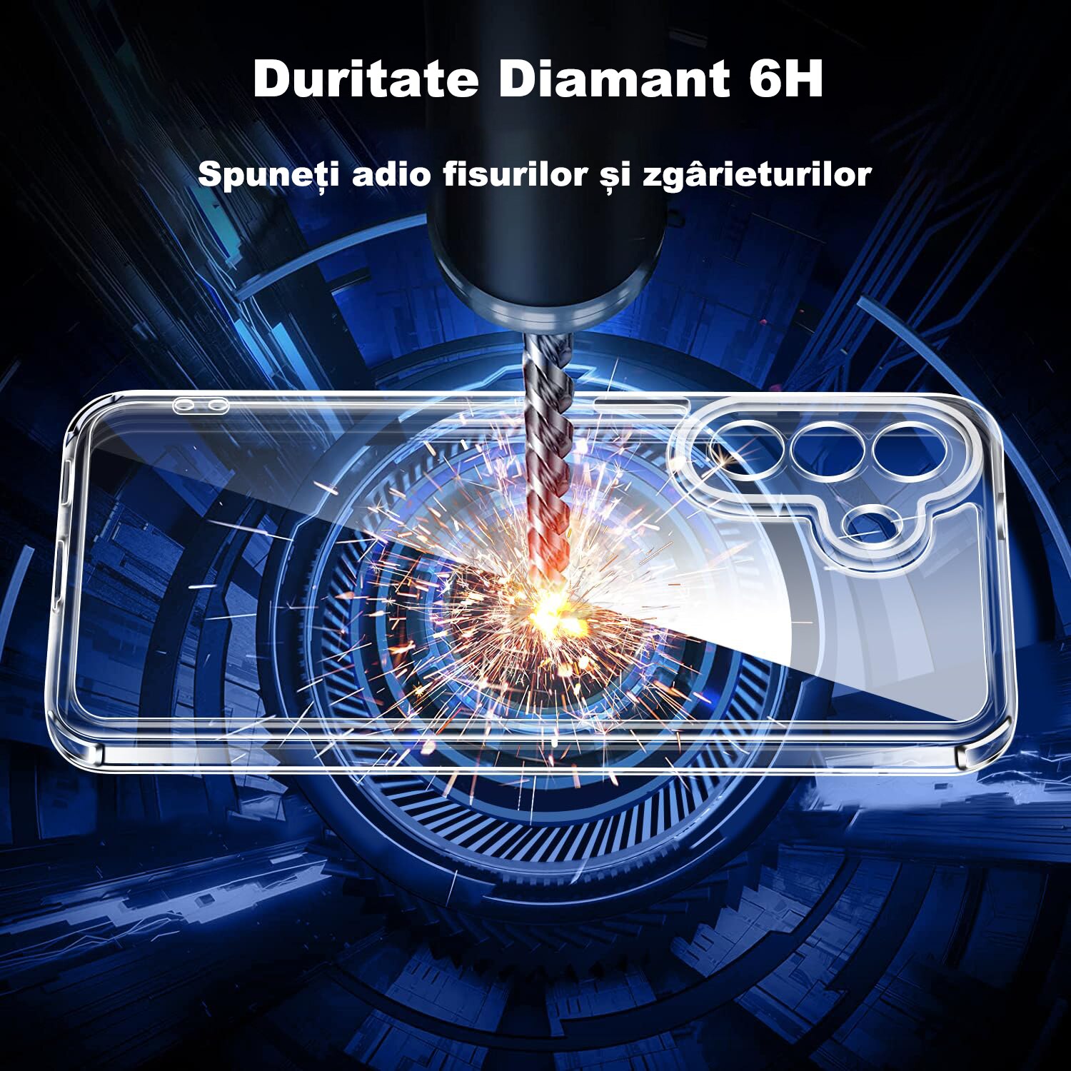 Husa Compatibila cu Samsung Galaxy A57 5G cu 2 folii de Protectie din Sticla Temperata, MOGU Set Protectie 360, Husa Moale din TPU, Anti-Soc, Anti-Ingalbenire, Protectie La Camere, Acoperire Completa, Transparenta