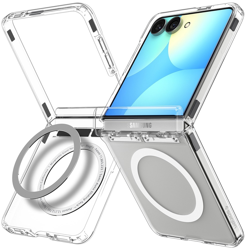 Husa pentru Samsung Galaxy Z Flip 8 Spigen Ultra Hybrid Pro MagSafe, Incarcare wireless, Calitate Premium, Transparent