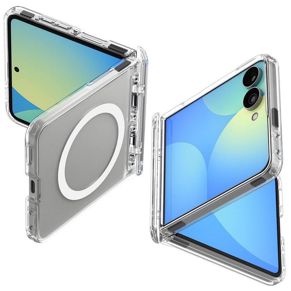Husa pentru Samsung Galaxy Z Flip 8 Spigen Ultra Hybrid Pro MagSafe, Incarcare wireless, Calitate Premium, Transparent