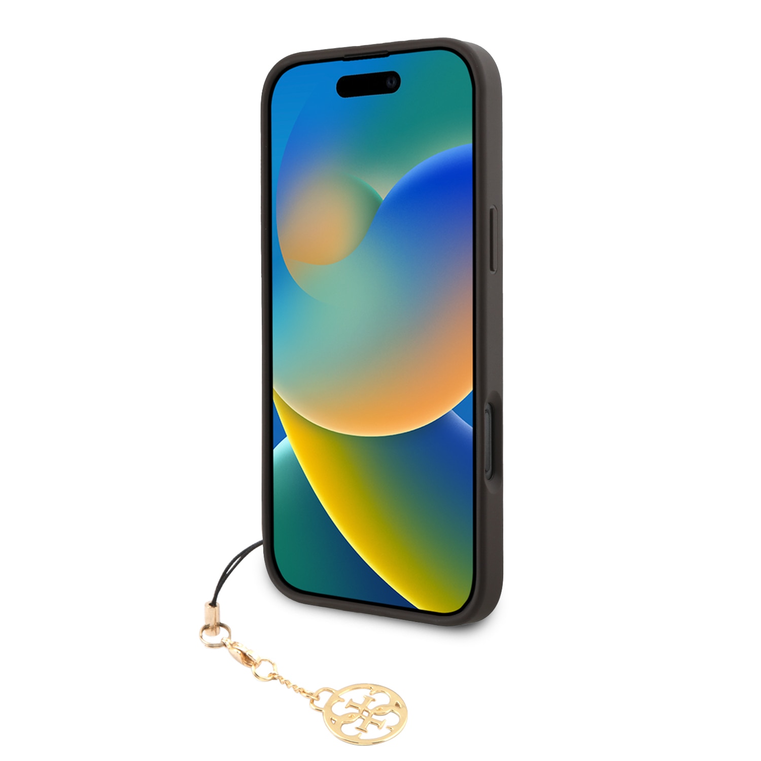 Husa de protectie Guess 4G Charm pentru iPhone 16 Pro Max, Tone on Tone Maro