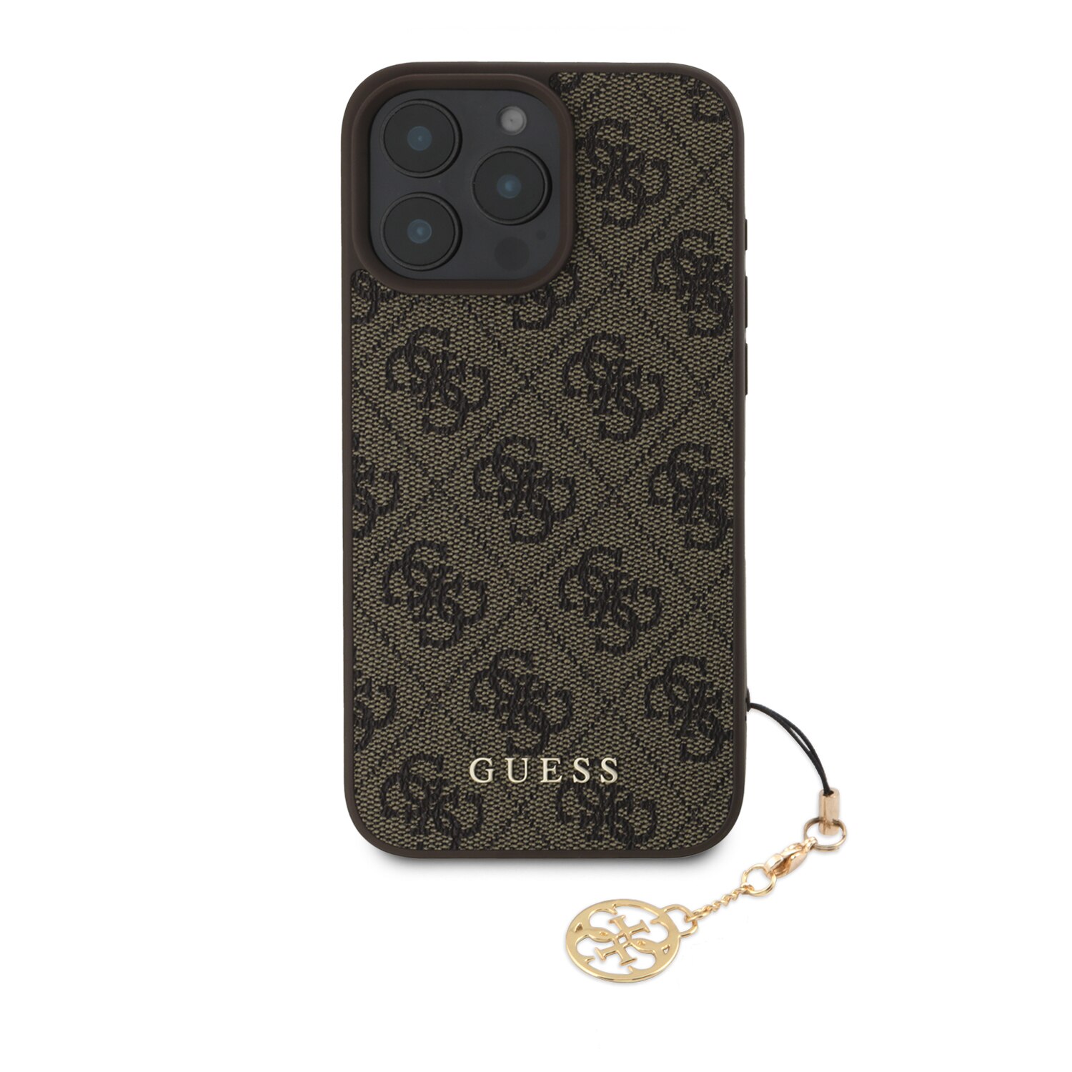 Husa de protectie Guess 4G Charm pentru iPhone 16 Pro Max, Tone on Tone Maro