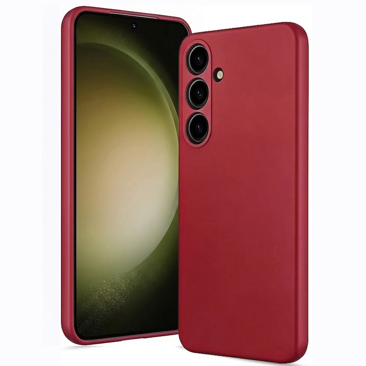 Husa pentru Samsung Galaxy A17 / Galaxy A18 TLXT® Silicon case, protectie militara, interior din microfibra-Rosu corai
