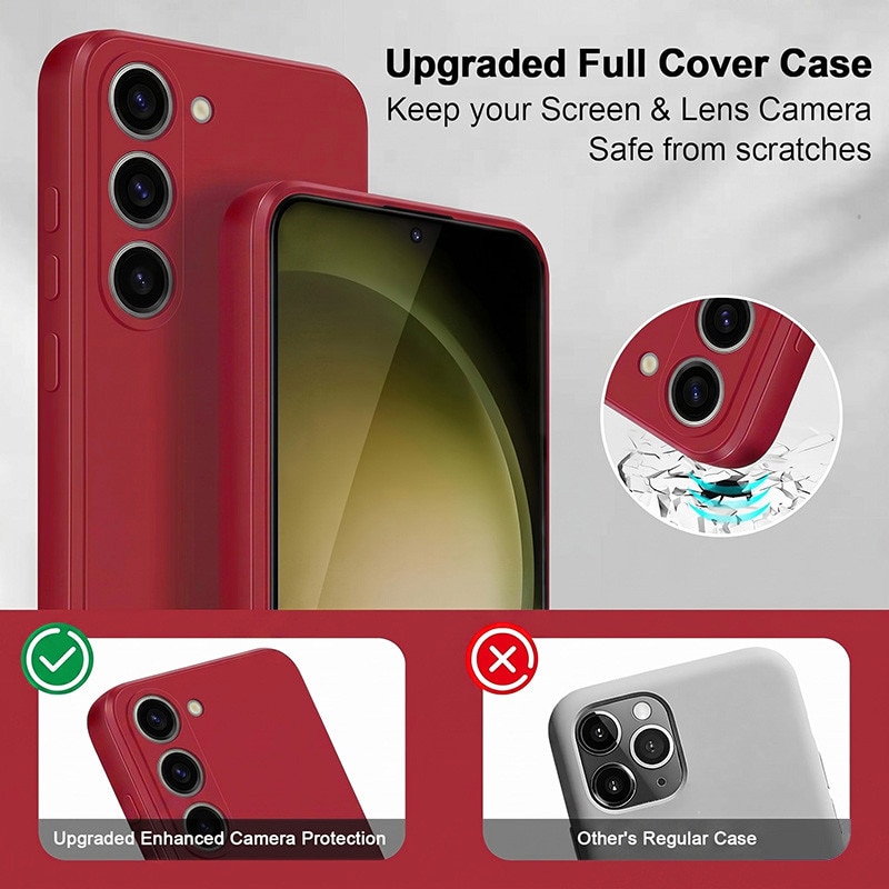 Husa pentru Samsung Galaxy A17 / Galaxy A18 TLXT® Silicon case, protectie militara, interior din microfibra-Rosu corai
