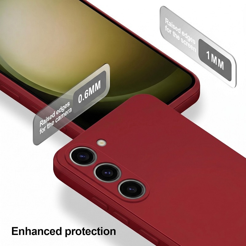 Husa pentru Samsung Galaxy A17 / Galaxy A18 TLXT® Silicon case, protectie militara, interior din microfibra-Rosu corai