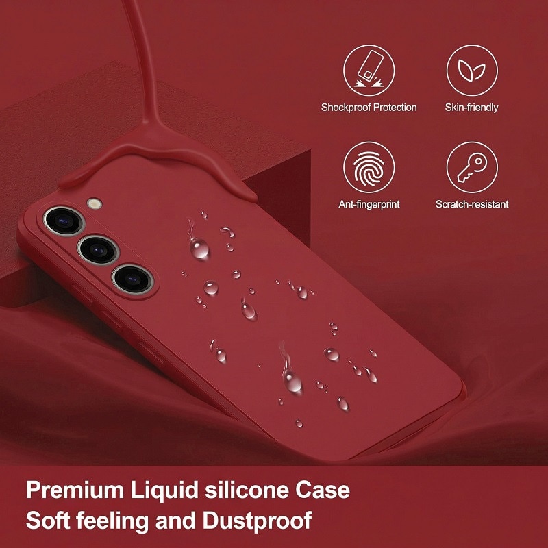 Husa pentru Samsung Galaxy A17 / Galaxy A18 TLXT® Silicon case, protectie militara, interior din microfibra-Rosu corai