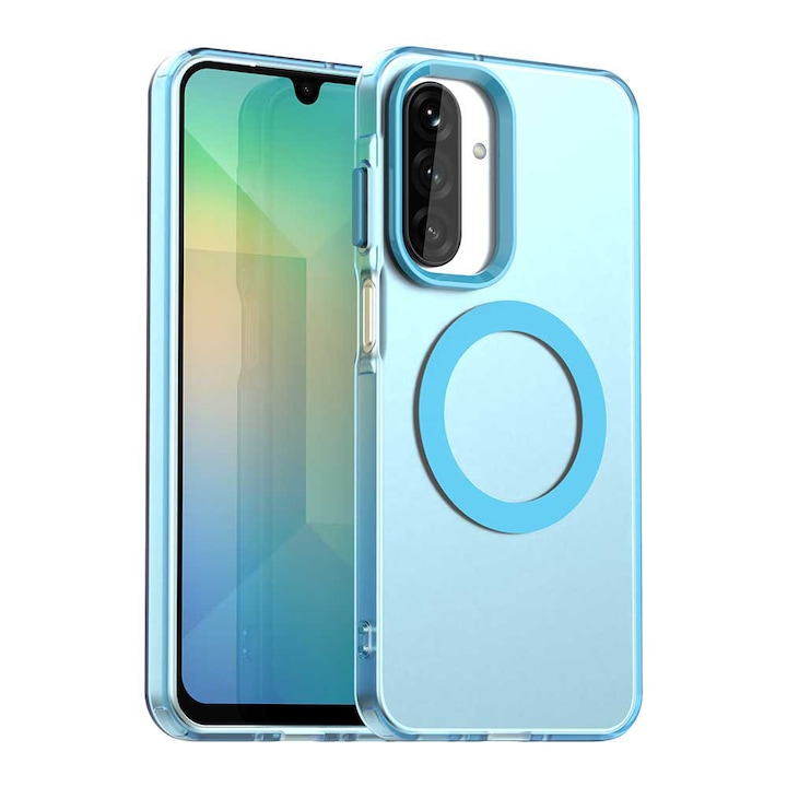 Husa pentru Samsung Galaxy A26 5G DaDen® CandyCase MagSafe, Antisoc, Incarcare wireless, Butoane protejate, Albastru
