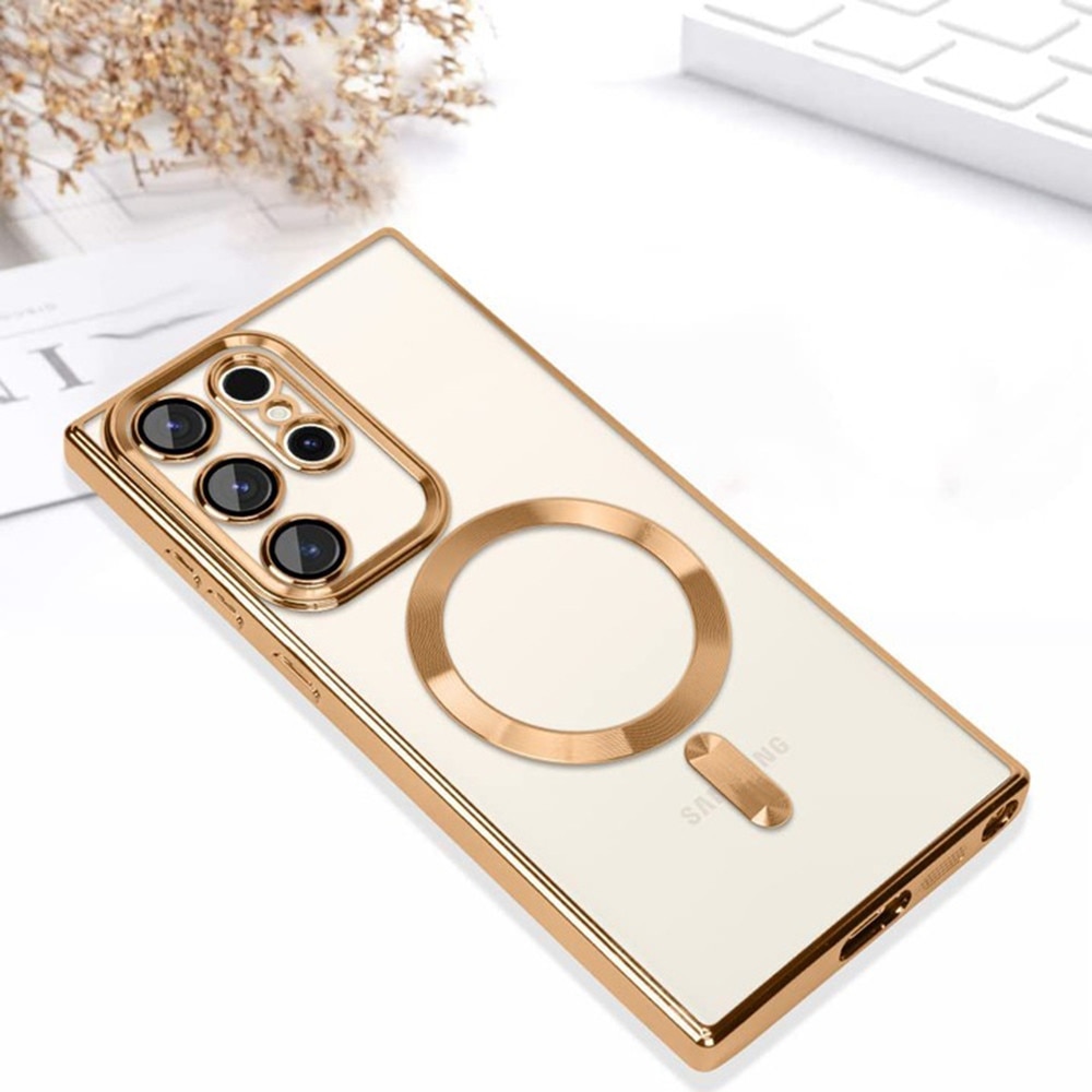Husa pentru Samsung Galaxy S21 Ultra 5G - Techsuit Luxury Crystal MagSafe - Argintiu