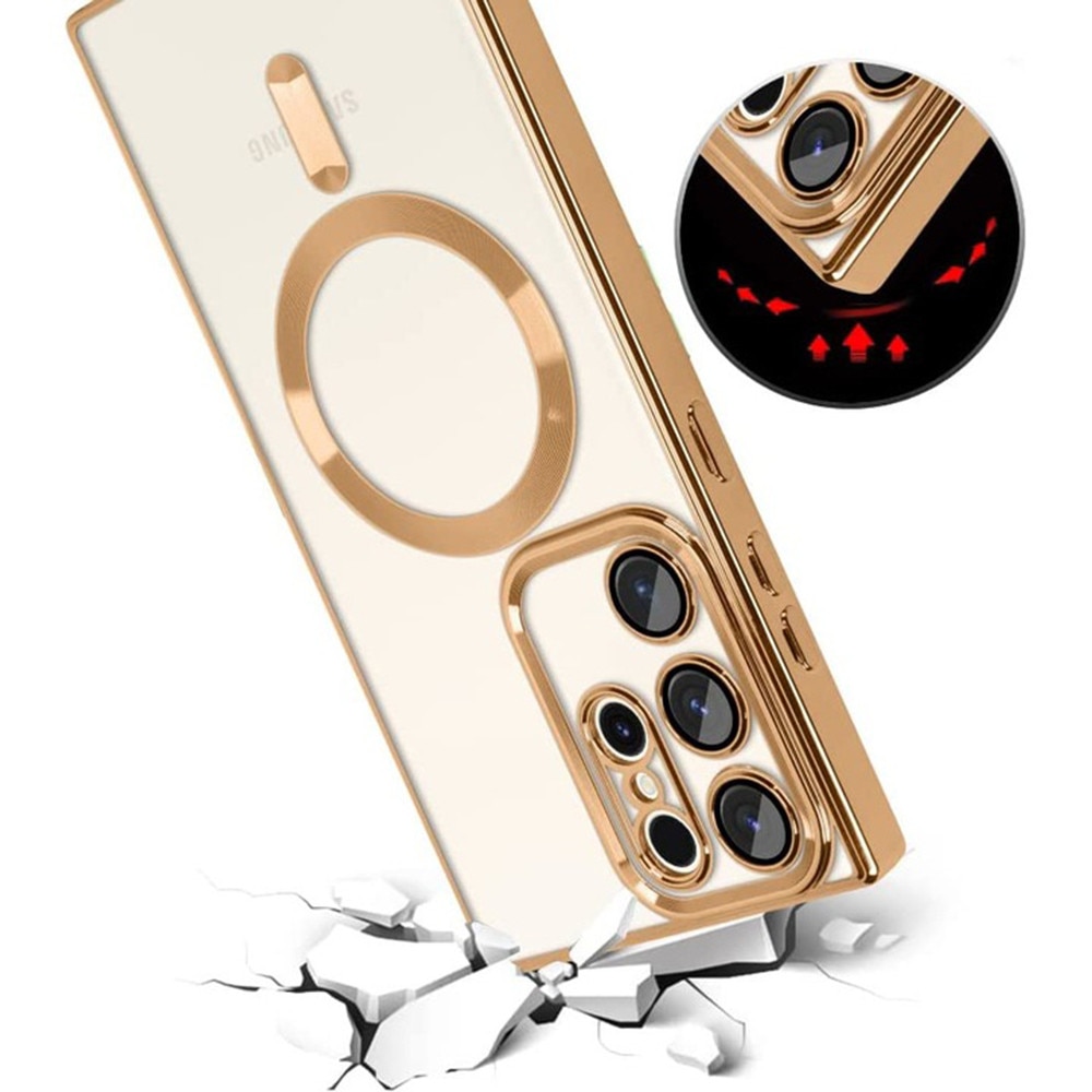 Husa pentru Samsung Galaxy S21 Ultra 5G - Techsuit Luxury Crystal MagSafe - Argintiu