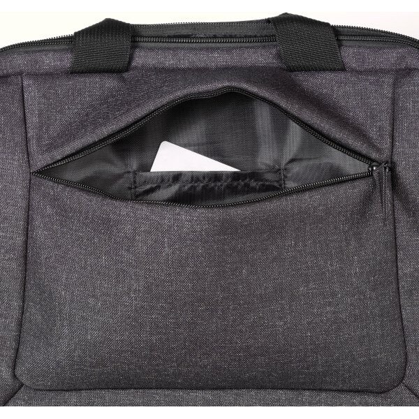 Geanta laptop Vivanco, 15.6 inch, nylon durabil, compartiment captusit, curea umar ajustabila, neagra, 43x37.5x5cm