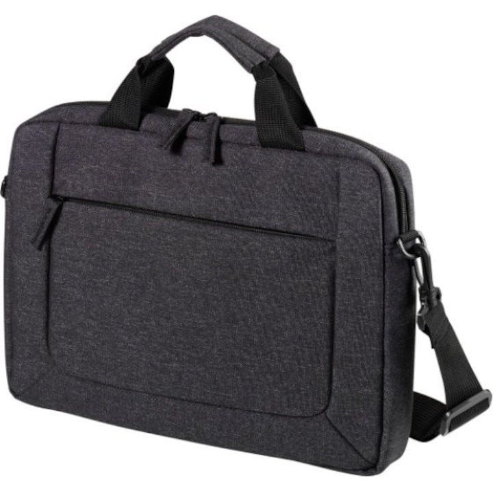 Geanta laptop Vivanco, 15.6 inch, nylon durabil, compartiment captusit, curea umar ajustabila, neagra, 43x37.5x5cm