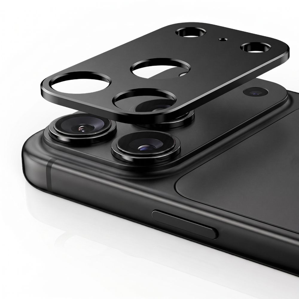 Protectie camera foto Tech-Protect Camalloy Fit Plus compatibila cu iPhone 18 Pro, Negru