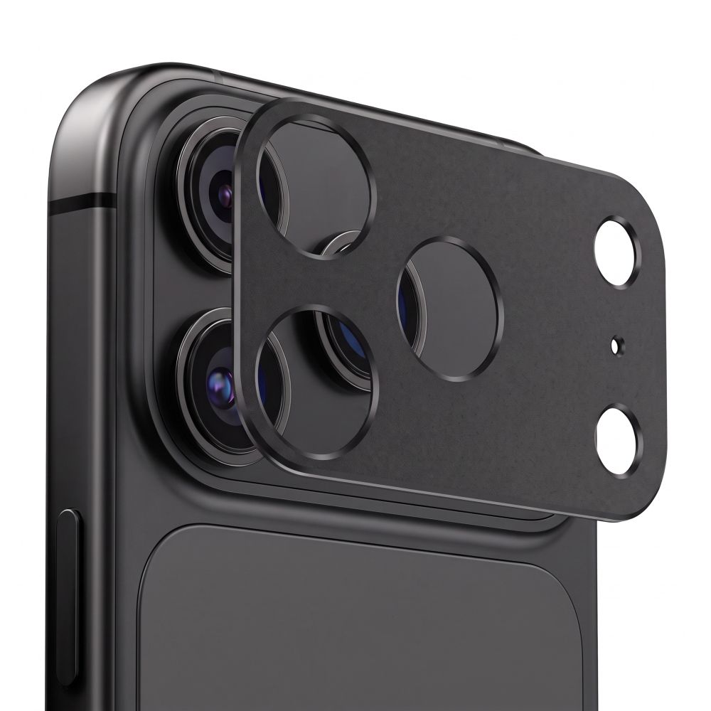 Protectie camera foto Tech-Protect Camalloy Fit Plus compatibila cu iPhone 18 Pro, Negru