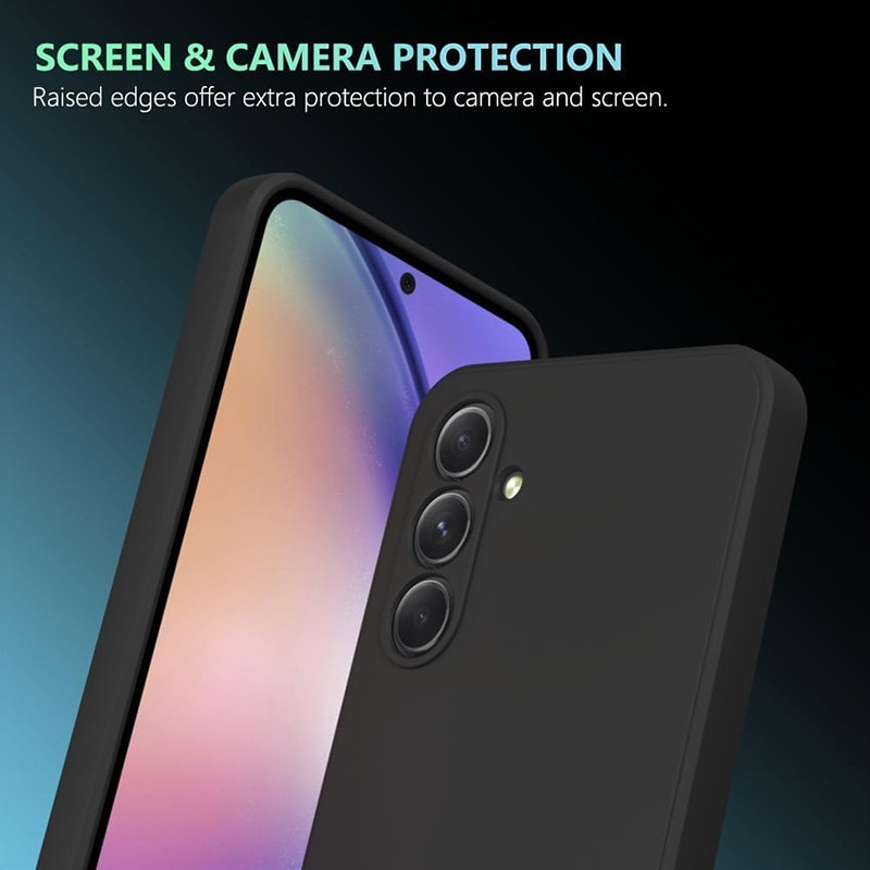 Husa pentru Samsung Galaxy A54 OEMG®, silicon lichid, Calitate Premium, Interior din Microfibra, Protectie Sporita, Antisoc, Negru