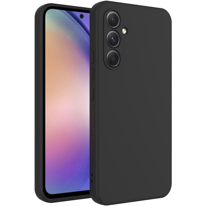 Husa pentru Samsung Galaxy A54 OEMG®, silicon lichid, Calitate Premium, Interior din Microfibra, Protectie Sporita, Antisoc, Negru