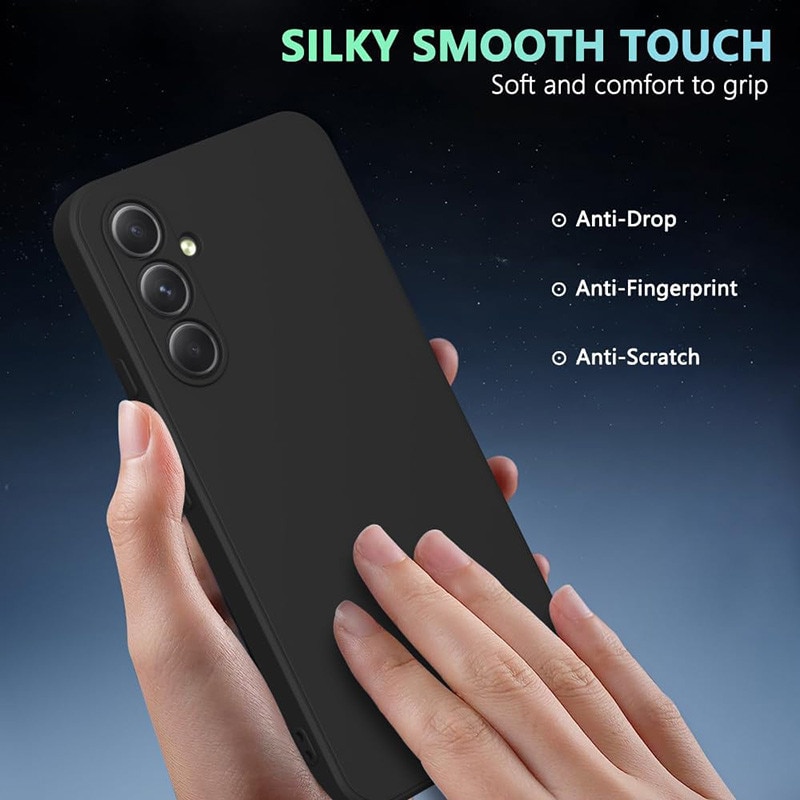 Husa pentru Samsung Galaxy A54 OEMG®, silicon lichid, Calitate Premium, Interior din Microfibra, Protectie Sporita, Antisoc, Negru