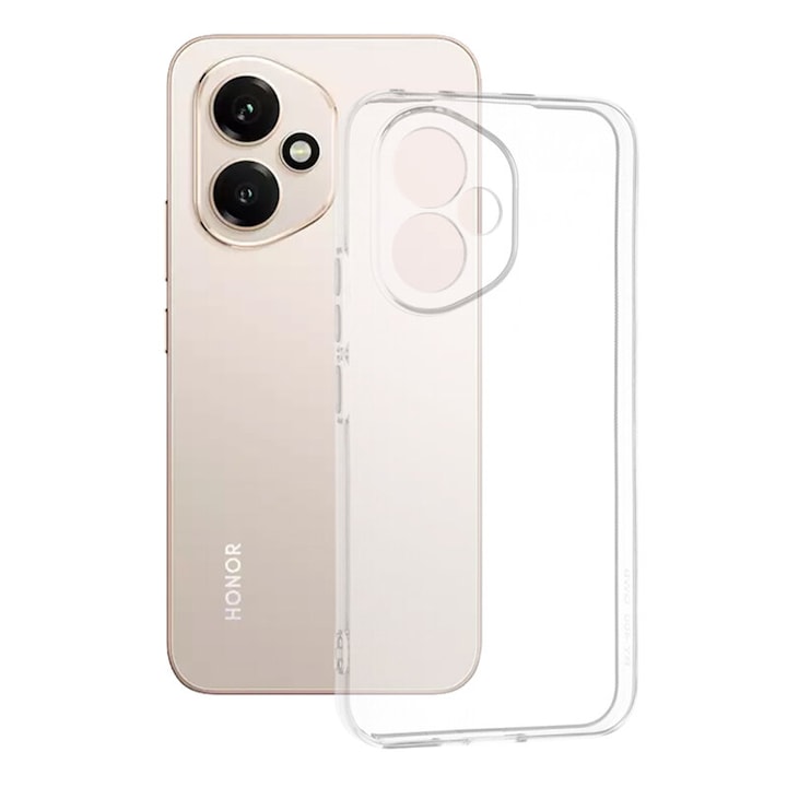 Husa pentru Honor 400, SKYDDAR INNOVATION, ClearGuard, din silicon transparent, set cu sticker, Transparenta