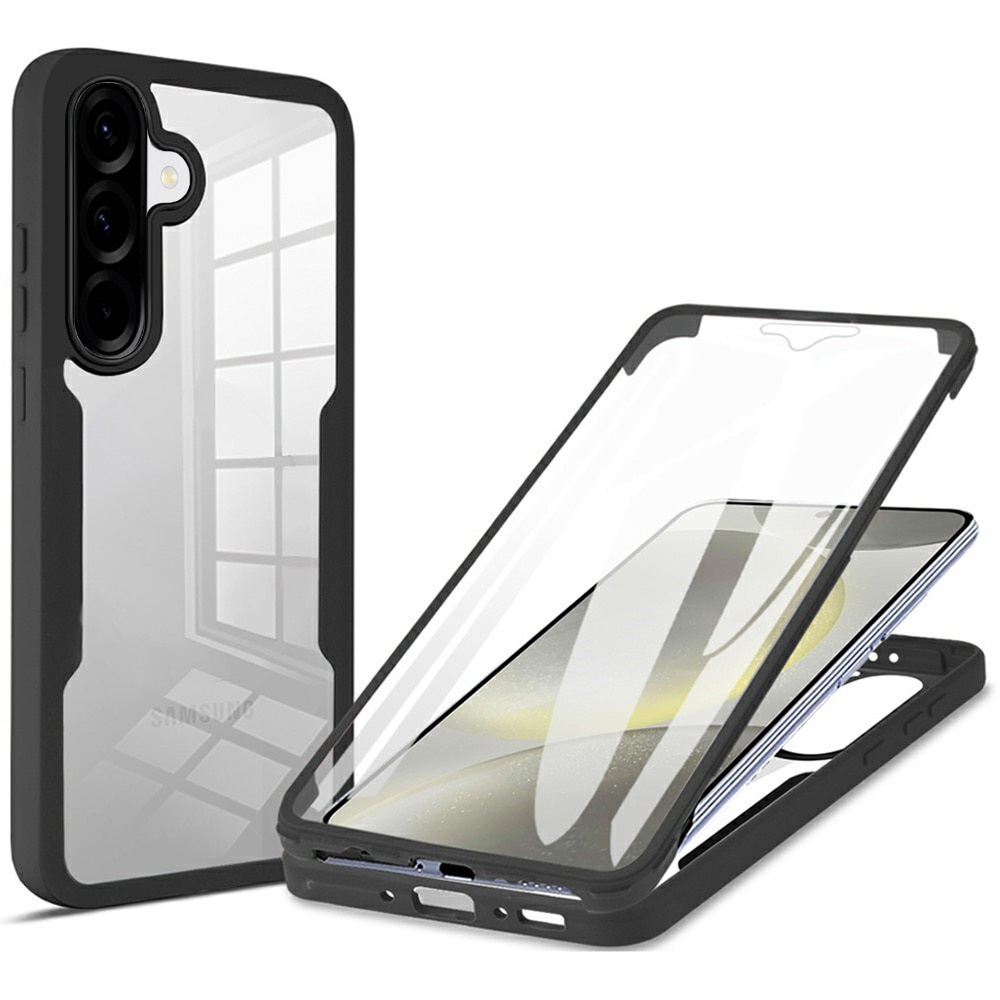 Set 360: Husa cu folie integrata pentru Samsung Galaxy A37 5G Protectie 360 fata / spate - negru