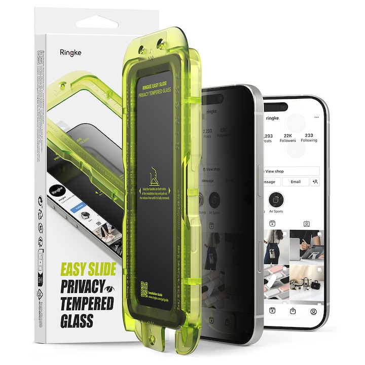 Folie pentru Apple iPhone 17 Pro, Full display, Sticla, Ringke, Privacy