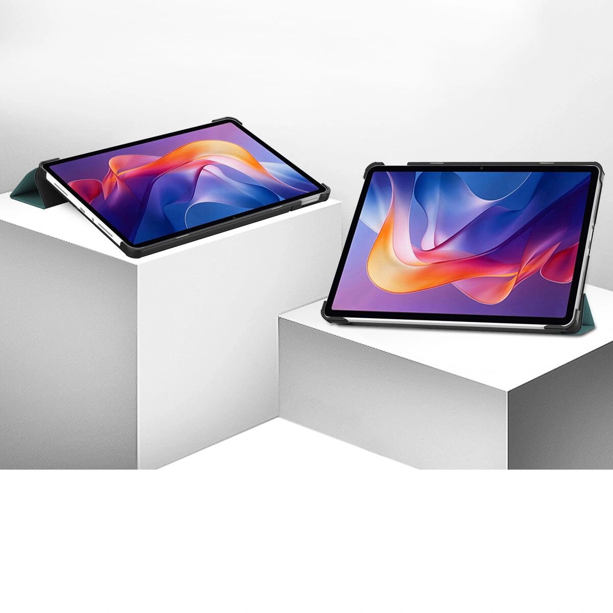 Husa tableta Bizon Case Tab Croc pentru Xiaomi Redmi Pad 2, verde inchis