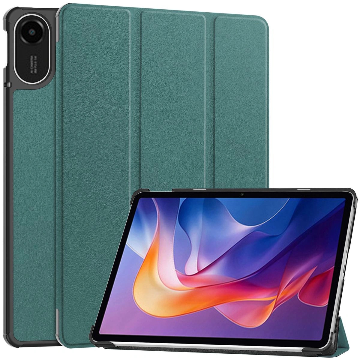Husa tableta Bizon Case Tab Croc pentru Xiaomi Redmi Pad 2, verde inchis