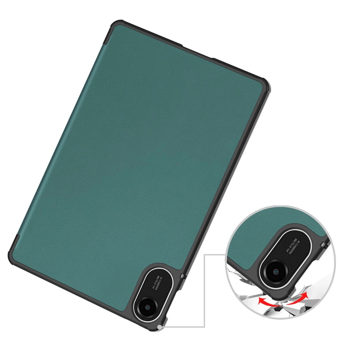 Husa tableta Bizon Case Tab Croc pentru Xiaomi Redmi Pad 2, verde inchis