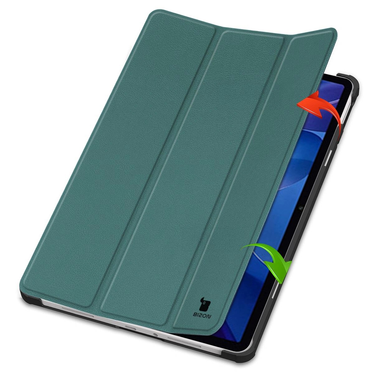 Husa tableta Bizon Case Tab Croc pentru Xiaomi Redmi Pad 2, verde inchis