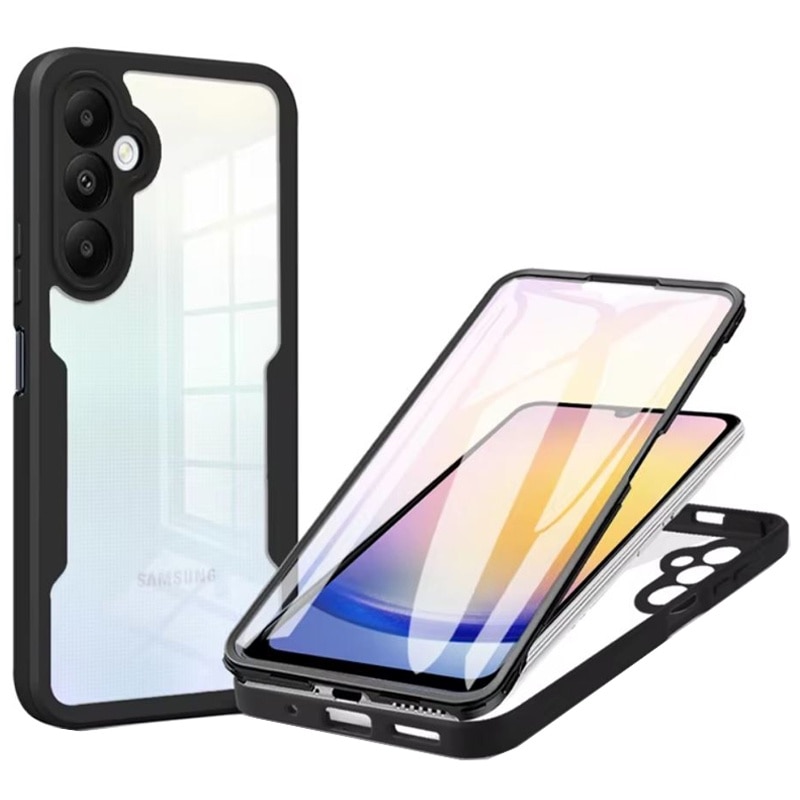 Husa Protectie Full Armor 360 pentru Samsung Galaxy S25/S24, Carcasa Fata + Spate, Protectie completa, Negru