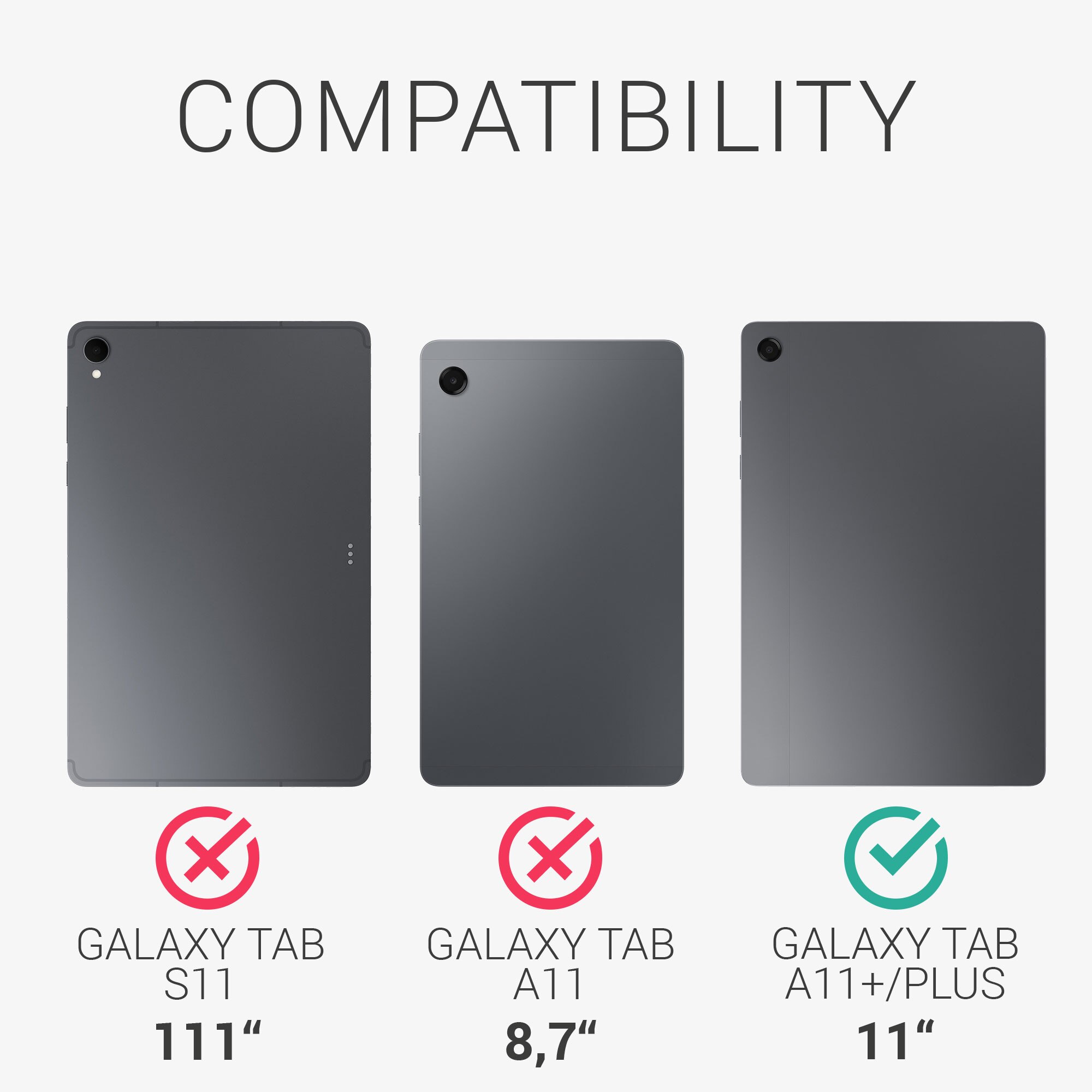Husa tip carcasa Kwmobile pentru Samsung Galaxy Tab A11 Plus, silicon, negru, anti-alunecare