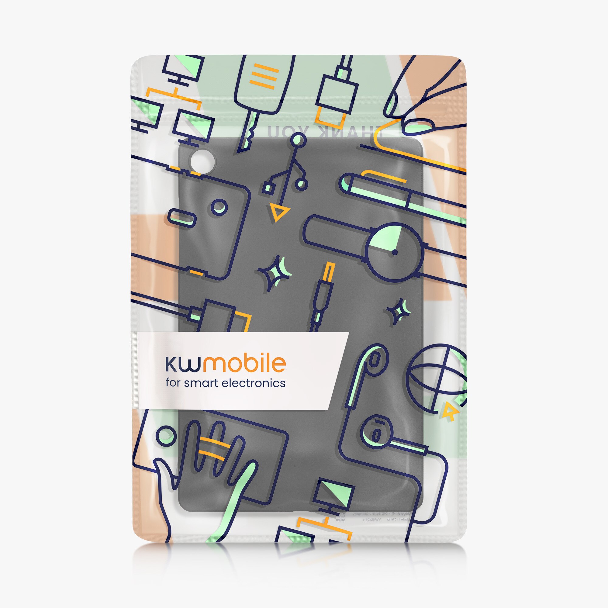Husa tip carcasa Kwmobile pentru Samsung Galaxy Tab A11 Plus, silicon, negru, anti-alunecare