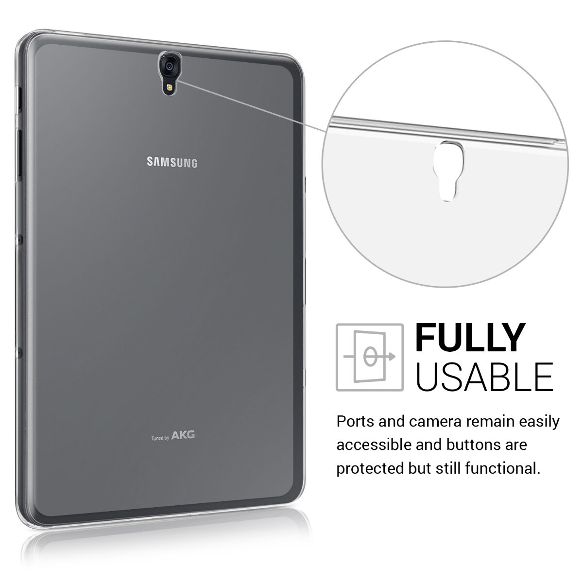 Husa pentru Samsung Galaxy Tab S3, Silicon, Transparent, 41178.03