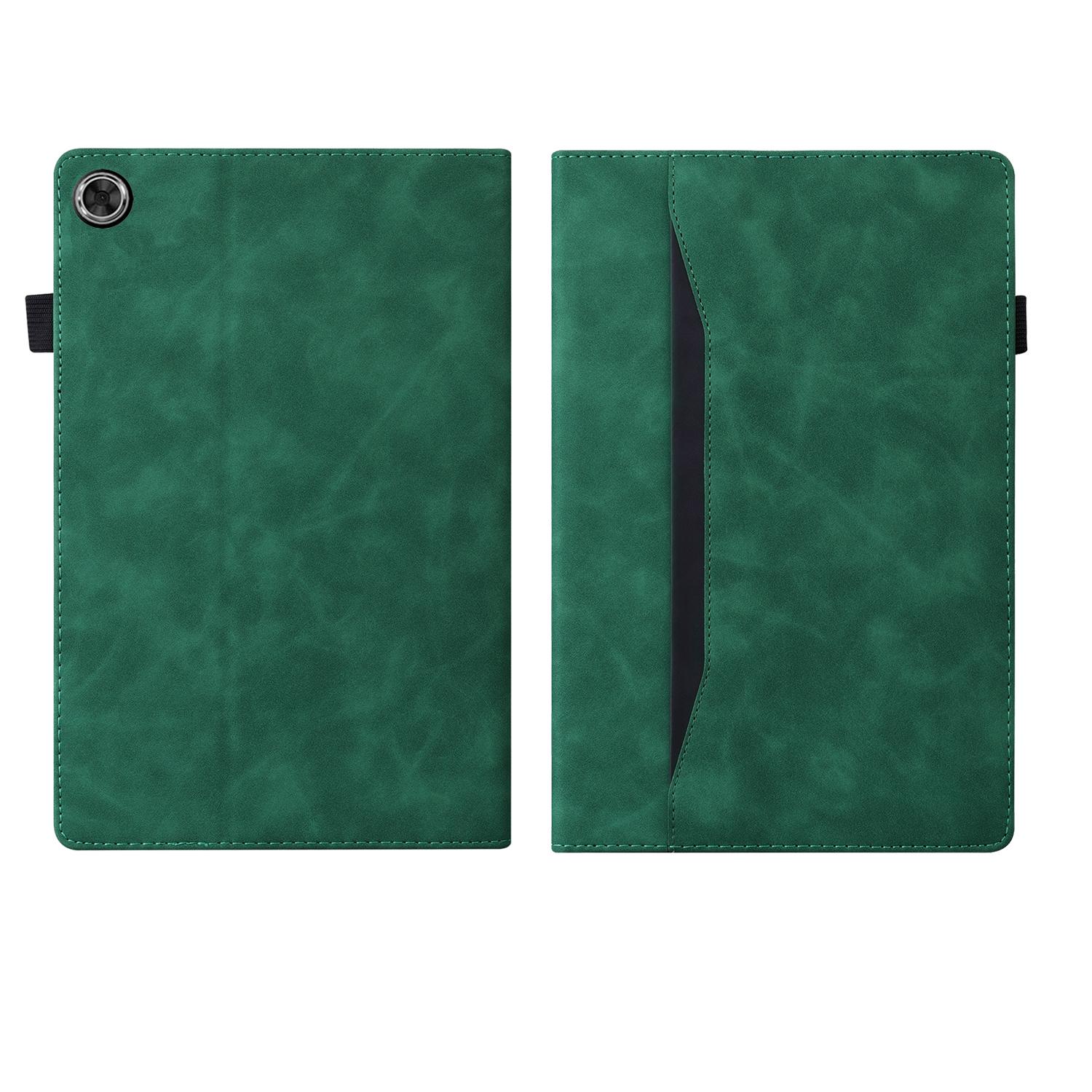 Husa tableta pentru Lenovo Tab K10C / E10C, din piele cu TPU, design flip orizontal rezistent la socuri, Verde