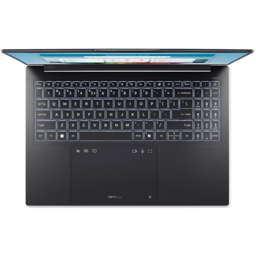 Laptop Acer Swift Go 16 AI OLED 16 inch Intel Core Ultra 7 355 16GB 512GB SSD Windows 11 Home Titanium Gray