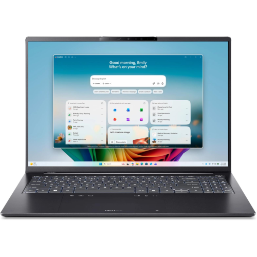 Laptop Acer Swift Go 16 AI OLED 16 inch Intel Core Ultra 7 355 16GB 512GB SSD Windows 11 Home Titanium Gray