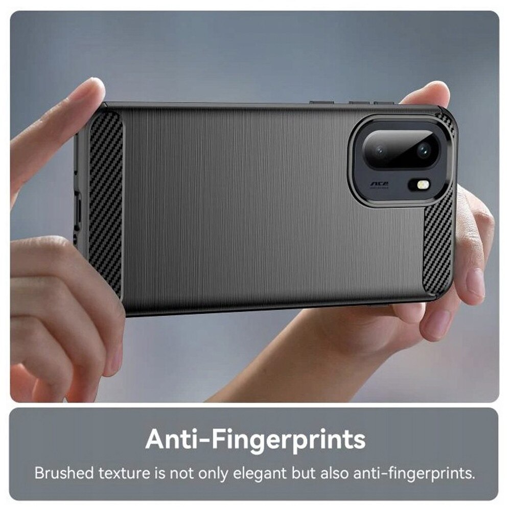 Husa pentru OnePlus 15R - Techsuit Carbon Silicone - Black