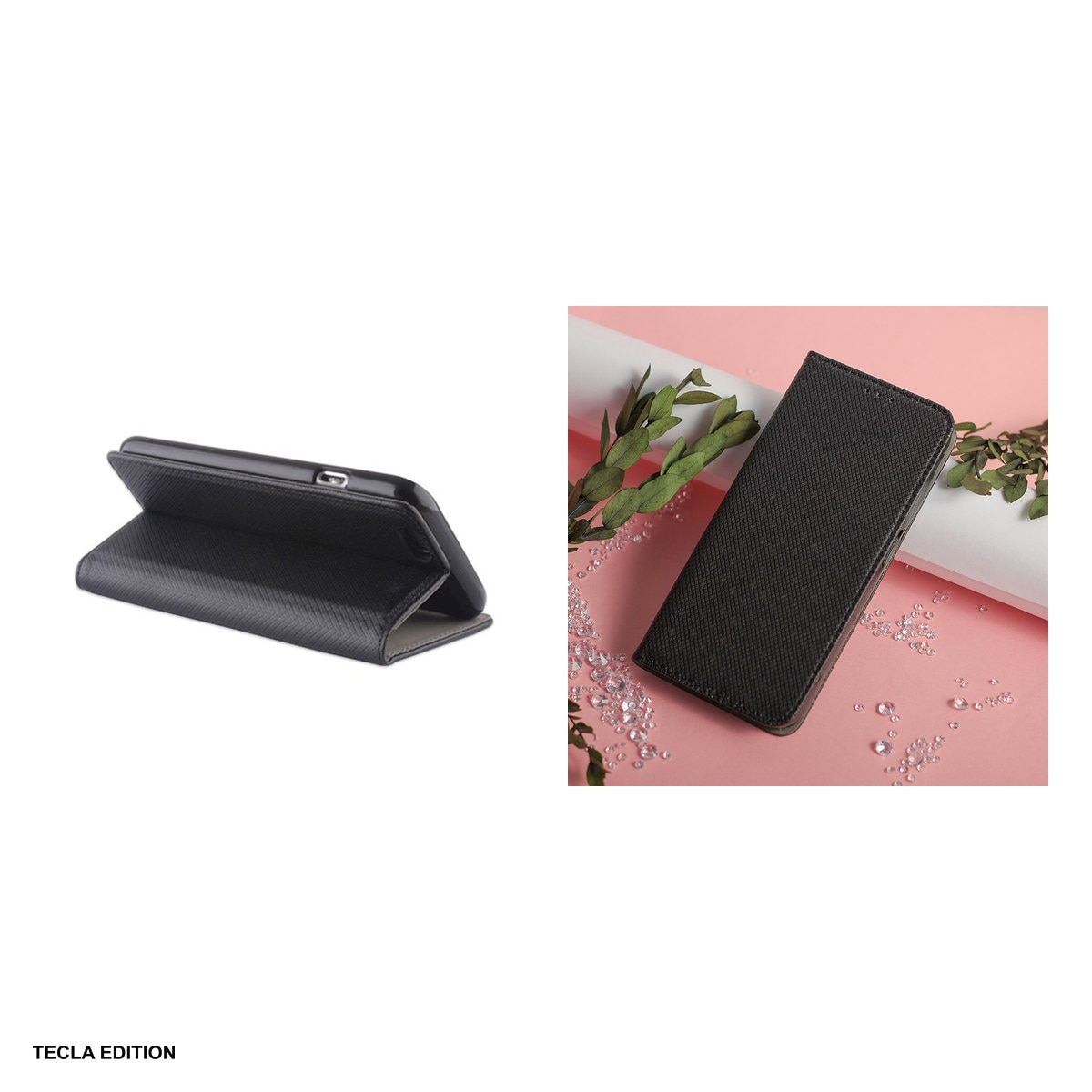 Husa Smart Magnet pentru OPPO A15S, A15, tip carte cu inchidere magnetica, Negru