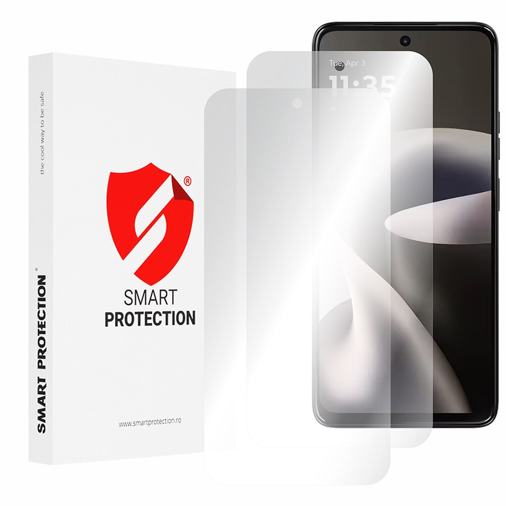 Folie protectie compatibila cu Motorola Moto G37, Smart Protection, Classic (2 pack), transparenta