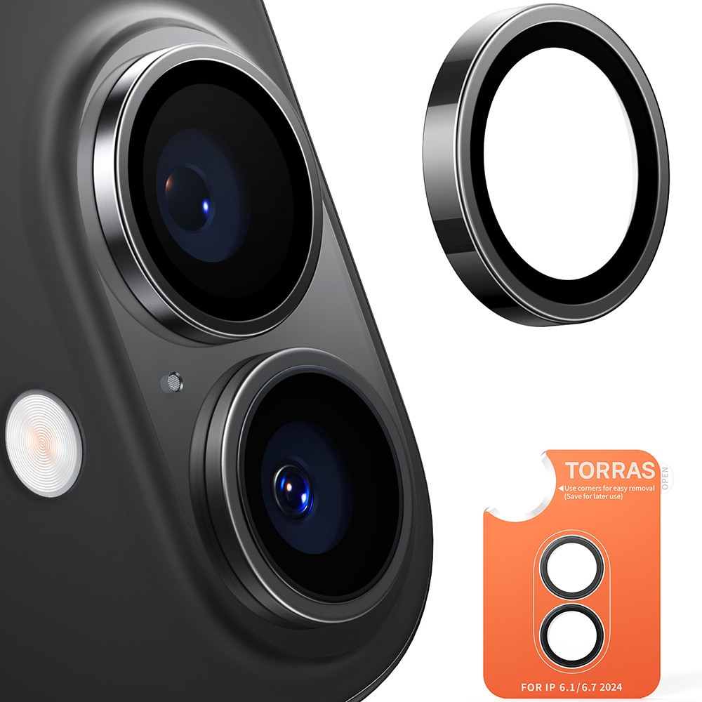 Folie Camera pentru iPhone 16 Plus, O29, Sticla, Black