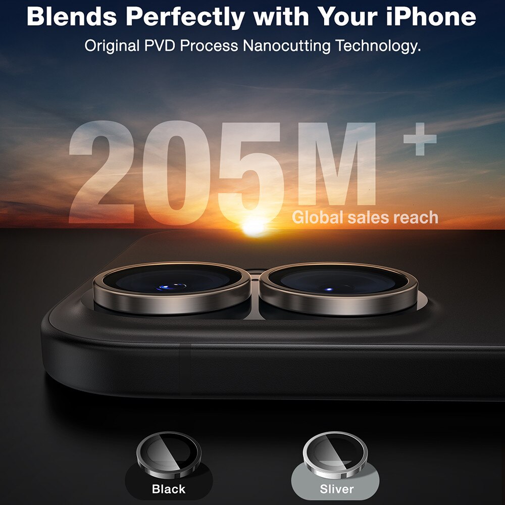 Folie Camera pentru iPhone 16 Plus, O29, Sticla, Black