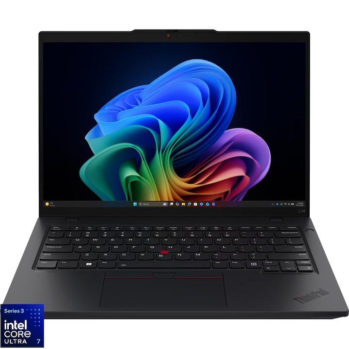 Laptop Lenovo 14'' ThinkPad L14 Gen 7, WUXGA IPS, Procesor Intel® Core™ Ultra 7 355 (12M Cache, up to 4.70 GHz), 32GB DDR5, 1TB SSD, Intel Graphics, Win 11 Pro, Black