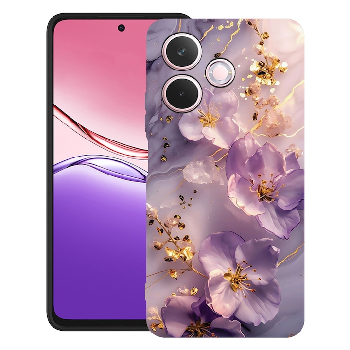 BestCase® Husa TPU Ultra Slim Compatibila cu Honor X5c Plus / X5c, Floral - Aesthetic Orchid, 3119623 B 2059